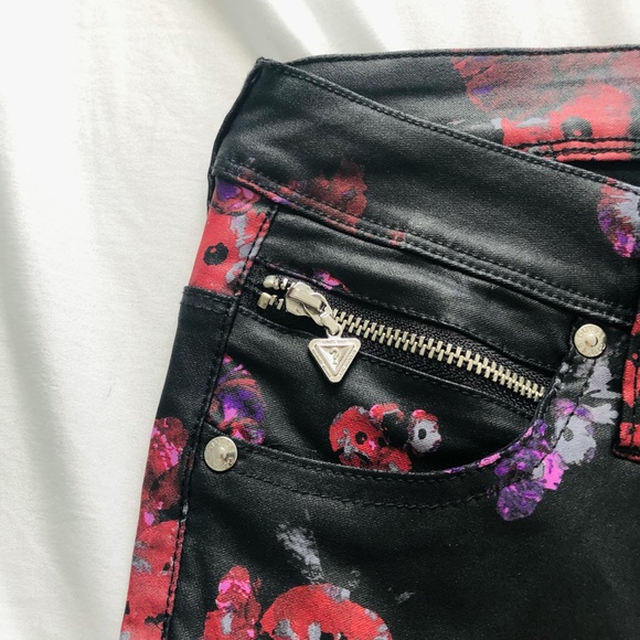 GUESS Leather PANTS (SIZE US 26) Low Rise Super Skinny Maxine Fit - Picture 2 of 4